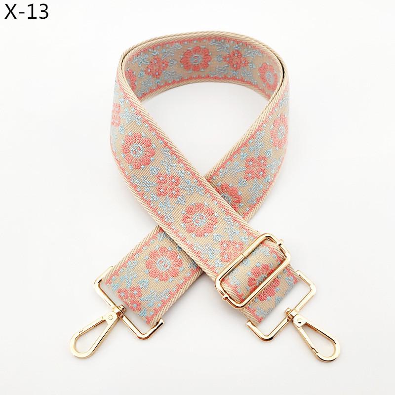 Nastavitelný žakárový ramenní popruh v etnickém stylu pro dámské crossbody tašky