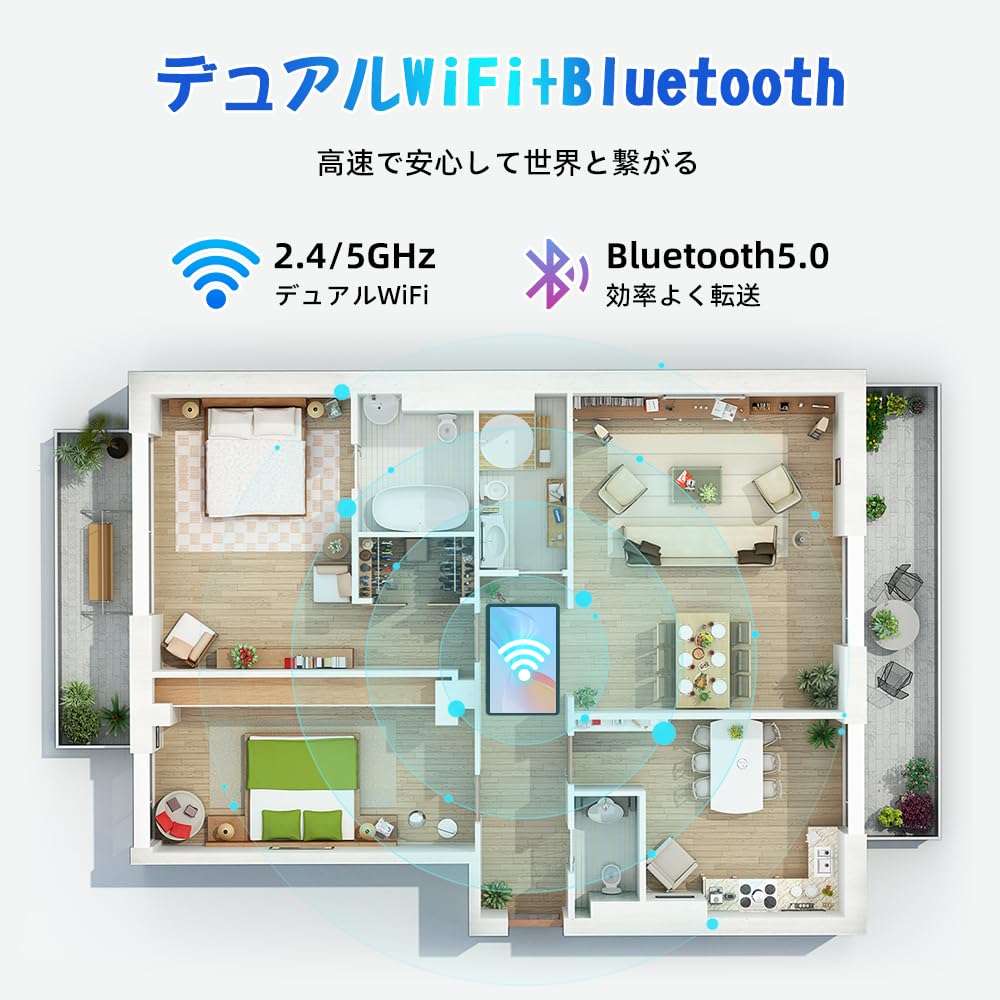 TABWEE T80 Android TF Card Thin and GMS Incell IPS 5G Bluetooth Wireless Split Japanese Instruction Manual Tablet, 10-inch, Wi-Fi Model, 12GB+64GB+2TB