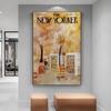 Das New Yorker Magazin Leinwandposter Wandkunst Poster Heim Kaffee Dekoration Wandmalerei Wohnzimmer Schlafzimmer Flur Dekor