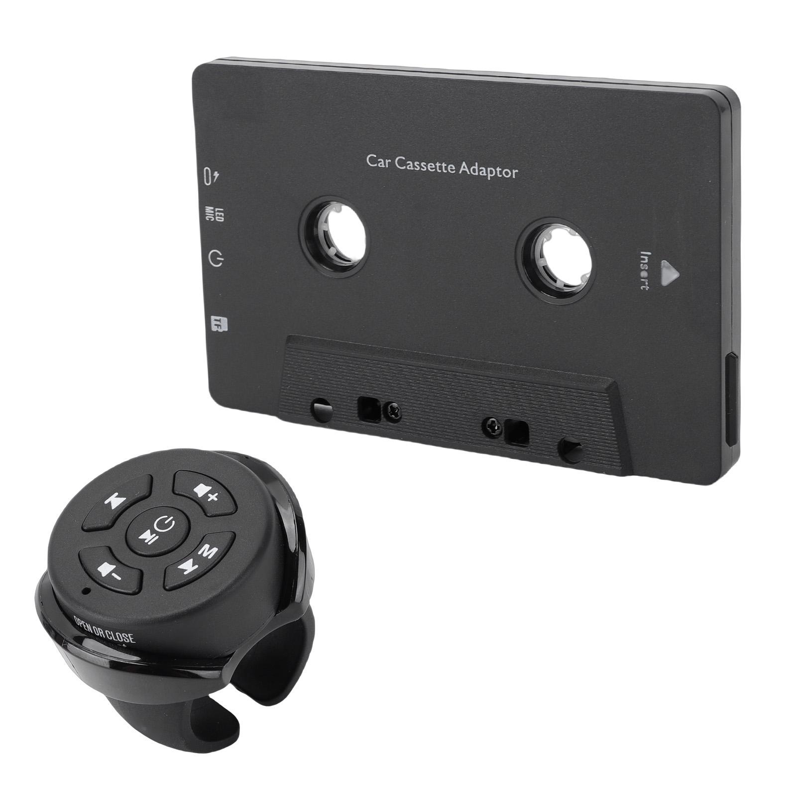 

Car Wireless Cassette Receiver with Remote Control Bluetooth Tape Player to Aux Adapter Support Handsfree Call Phone