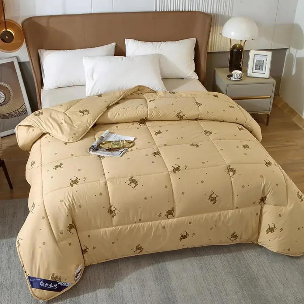 Svetanya Quilted Blanket Winter Quilt 100 Camel Hair Comforter Filler Single Double Queen King Size