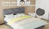 Modern Upholstered Bed with Comfortable Headboard, 160x200 cm, Grey, Multi-Functional Bedroom Furniture, High-Profile Storage Base, Included mattress.