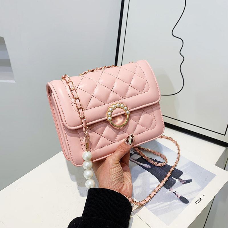 Trendy Street Style Chain Shoulder Bag Elegant Pu Leather Crossbody Purse For Women