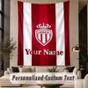 Custom Text Tapestry Monaco FC Print Wall Tapestry Indoor Living Room Wall Decor