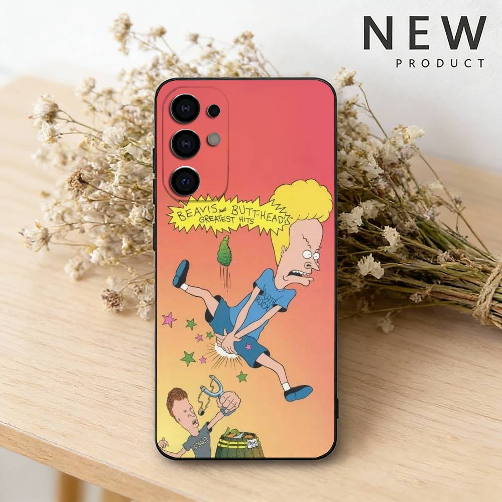 Cartoon B-Beavis and Butt-head   phone Case For Samsung S26,25,24,21,22,23,30,20,Ultra,Plus,Fe,Lite Black Soft Cover Samsung S30Ultra5G