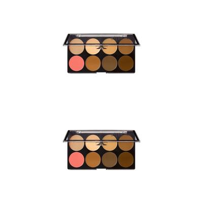 Ruby Kisses 3D Artist Make-up Palette Cremiges Augen-Make-up Allzweck-Make-up Kosmetik 8 Farben 2 Sets
