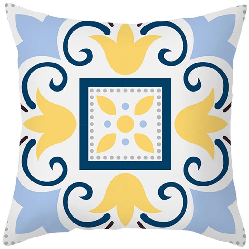 Peach Skin Hug Pillowcase Nordic Simple Color Pattern Sofa Cushion Cover Office Cushion Pillow Case To Customize