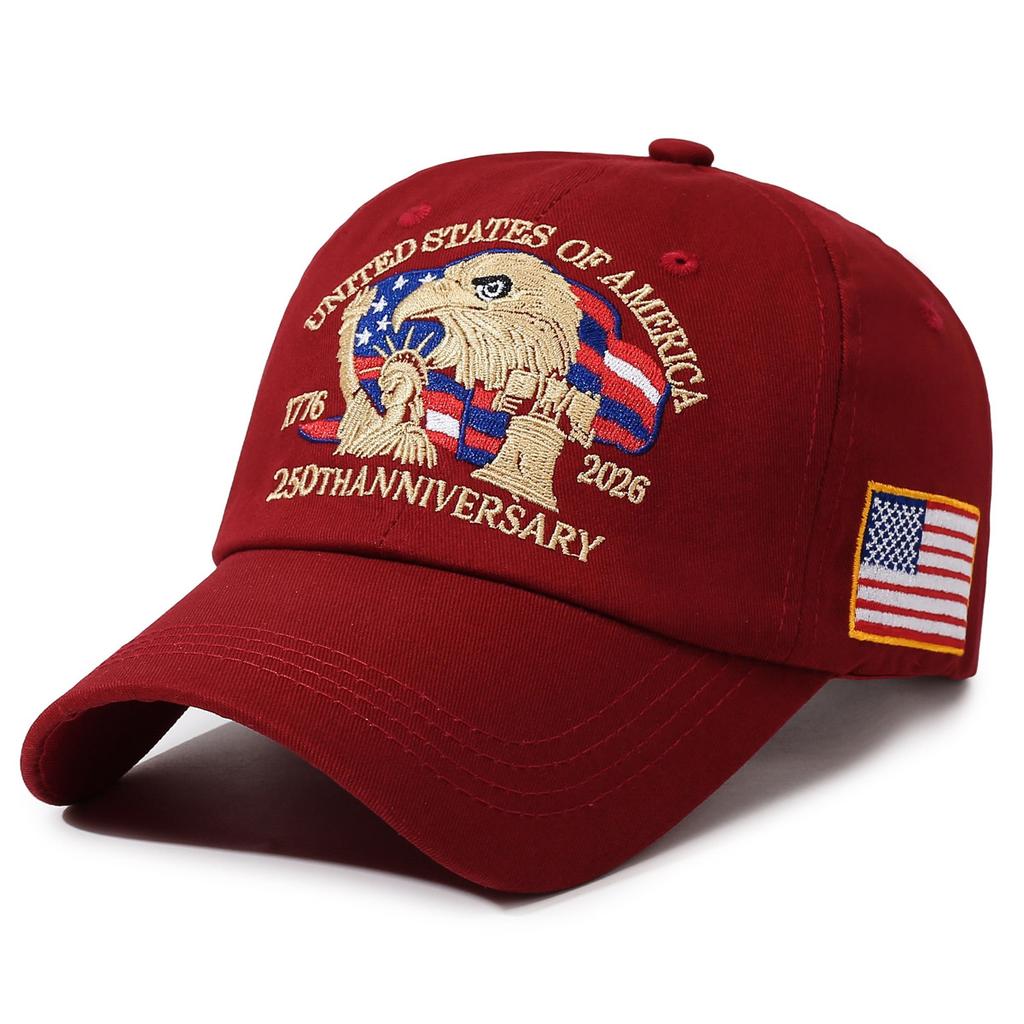 Northwood United States 250th Anniversary Embroidered Baseball Cap for Men Women Casual Sun Visor Cap Outdoor Sun Protection Hat