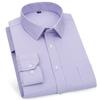 Striped Plaid Checked Men's Business Casual Shirts Regular Fit Long Sleeve White Blue Cotton Social Work Dress Shirts KOACUS