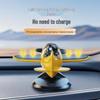 Solar-Powered Rotating Airplane Dashboard Ornament