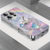 Rainbow Crystal For Apple Pattern Tempered Glass Electroplated Phone Case For Samsung Galaxy S25 S24 S23 Ultra Plus FE Cover
