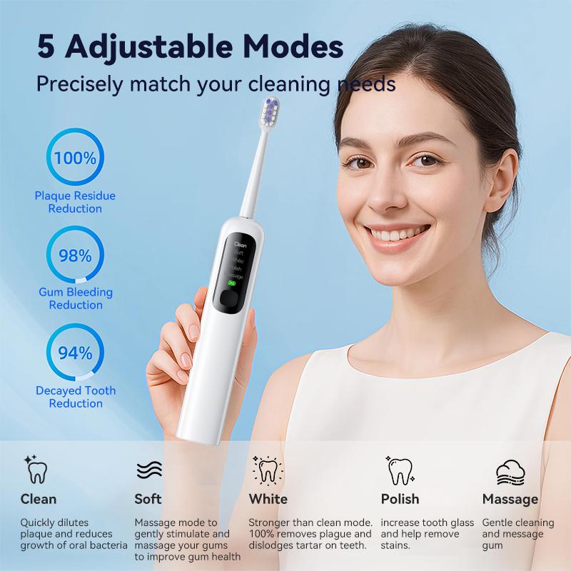 C11 Electric Toothbrush Sonic Sweeping Toothbrush 30 Scientific Swing 1 Brush Handle 2 Brush Head