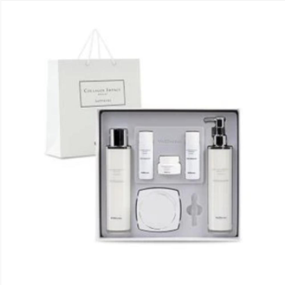 WellDerma / Сапфировый Коллагеновый Интенсивный Специальный Набор / Набор Тонер Эмульсия Крем / Интенсивный Уход для Увлажнения / Сделано в Корее