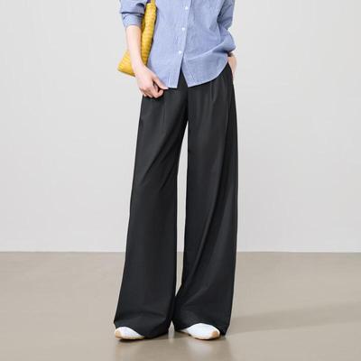 Ese-Y Women's High-Waisted Suit Wide-Leg Pants