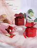 10 Pieces Premium Petal Wedding Candy Boxes Solid Color Wedding Gift Boxes for Portable and Wrappable Gifts Party Favor Bags