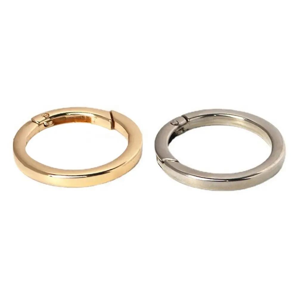 Black gold silver Round Push Trigger Snap Clasp Clip Bag Belt Buckle Spring O-Ring Buckles Carabiner Purses Handbags