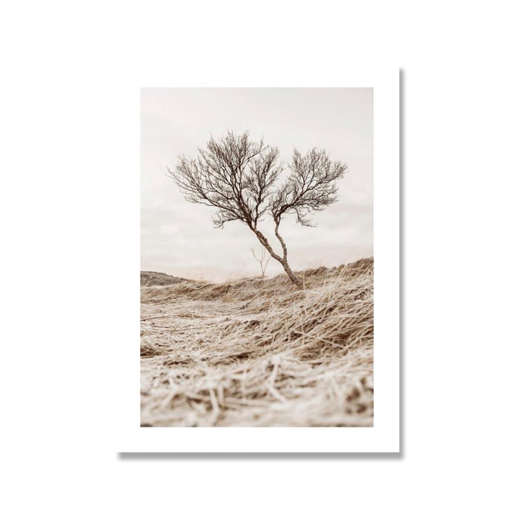 Modern Nature Beige Poster Landscape Canvas Prints Always Kiss Me Goodnight Wall Art Painting Boho Pictures For Home Room Decor