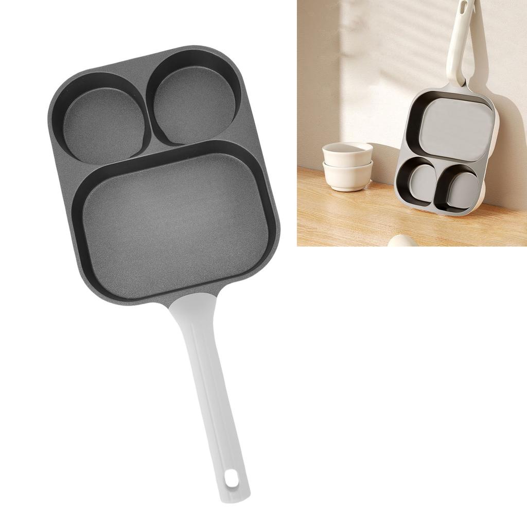   Egg Frying Pan Nonstick Ti Alloy 3 Cup Breakfast Frying Pan Ergonomic Handle Kitchen  