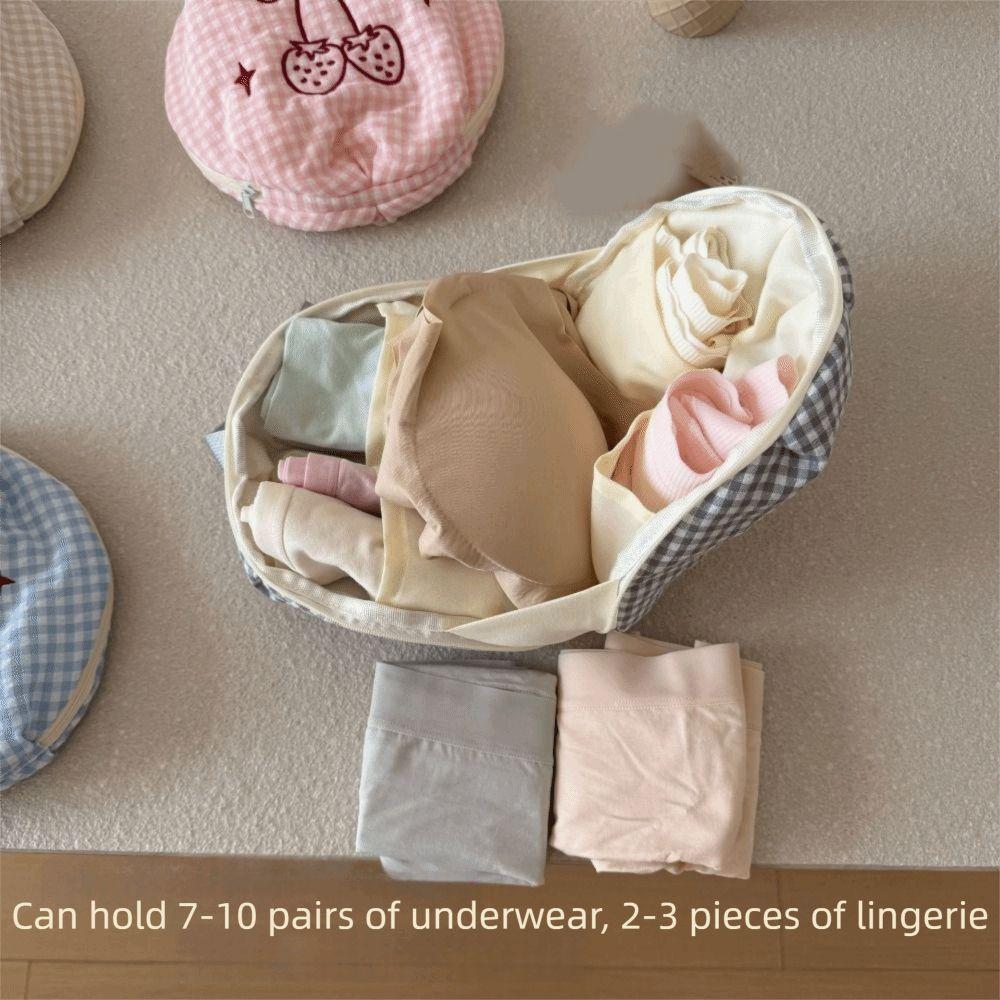 Large Capacity Underwear Storage Bag Lightweight With Zipper Bra Storage Bag Handheld Folding Socks Storage Bag Travel