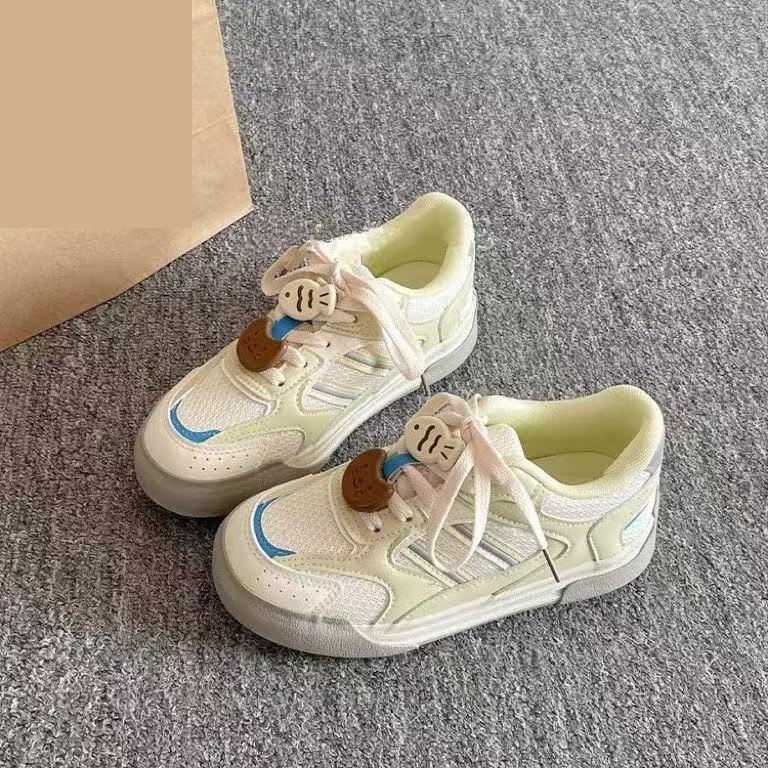 Niche Board Shoes Spring New Casual Bread Shoes Platform Mesh