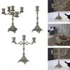 Tapered Candle Holder Candelabrum Club Farmhouse Zinc Alloy Ornament Stand Candlestick for