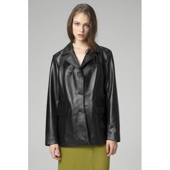 Paltoane de damă Wm035 Blazer casual de damă din piele naturală