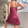 European & American Women's Printed Casual Camisole Nightgown - Sexy, Comfortable, High-End Feel Fashion Dress