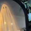 Straszne Lusterko Duch Nocne Halloween Holograficzne Lusterko Duch z Strasznymi Oczami Wiszące na Ścianie Lustro Światło Dekoracja Halloween