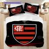 Flamengo logo Vzor Povlečení Přikrývka Sada Povlak na přikrývku Povlak na polštář Domácí dekorace Dárek k narozeninám (1 * povlak na peřinu + 2 * povlak na polštář, bez jádra)