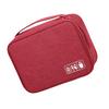 Data Cable Storage Bag Separate Storage Oxford Cloth Travel Electronics Bag for Cables Chargers Hard Drive Wine Red