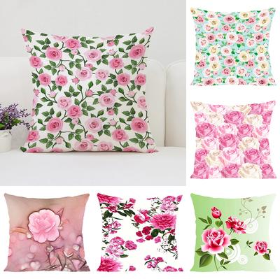 Home Decor Roses Flowers Pillowcase 45*45 Decorative Pillow Cover for Living Room Cushions 45x45 Cushions Covers Bed Pillowcases