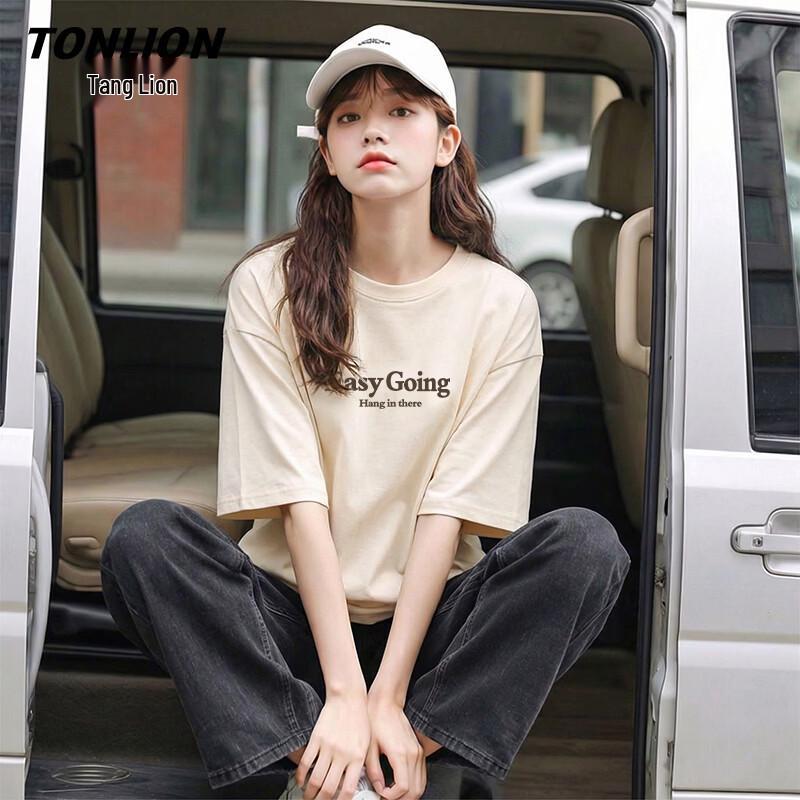TonLion Women s Pure Cotton Short Sleeve T-Shirt XL