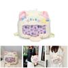 Plush Cat Shoulder Bag With Transparent Compartment For Daily Casual Use