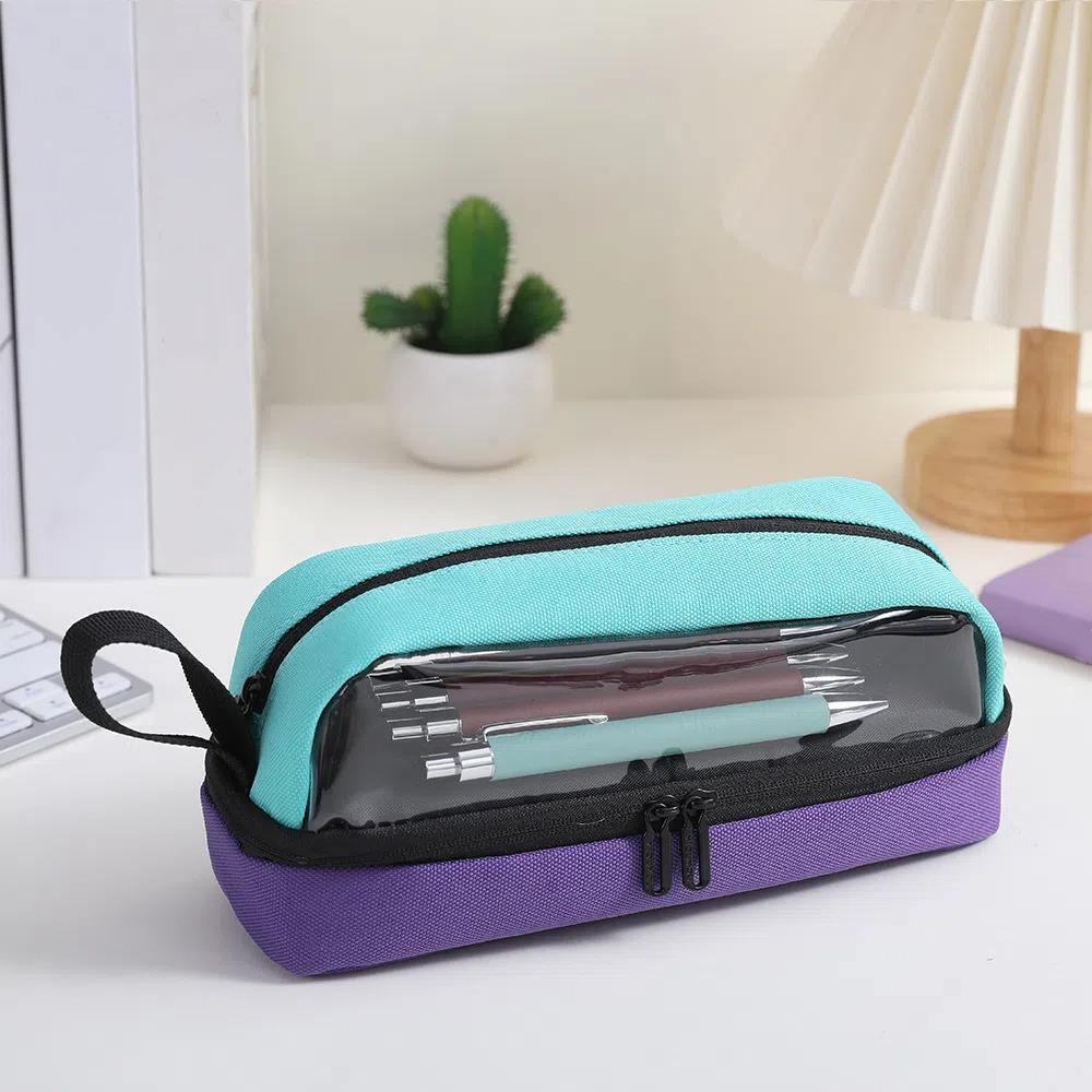 Multi Layer Pen Pouch Large Capacity Pencil Case Personality Makeup Storage Bag  Office Supplies