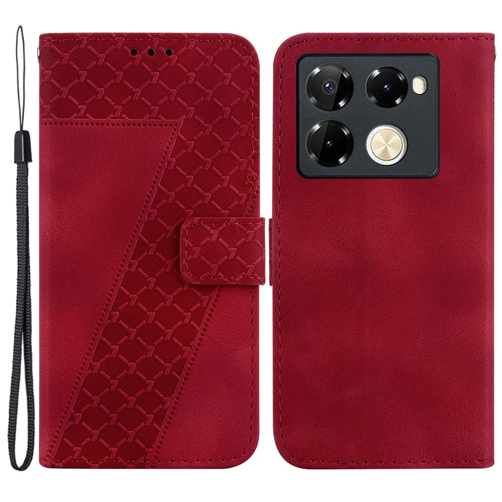 For Infinix Note 40 Pro+/Note 40 Pro 5G Cell Phone Case 7-Shaped Pattern PU Leather Cover