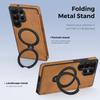 KEYSION Leather Flip Wallet Case for Samsung Galaxy S25 S26 Ultra 5G S26+ S25 FE Card Slots Magnetic 360 Ring Stand Phone Cover