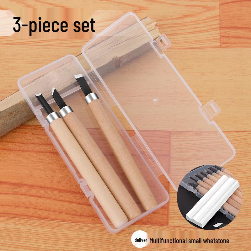 Comprehensive Wood Carving & Stamp Set: Includes Hand-Carved Knives, Carpenter Tools, and Carving Materials for Wood, Rubber, and Plaster.