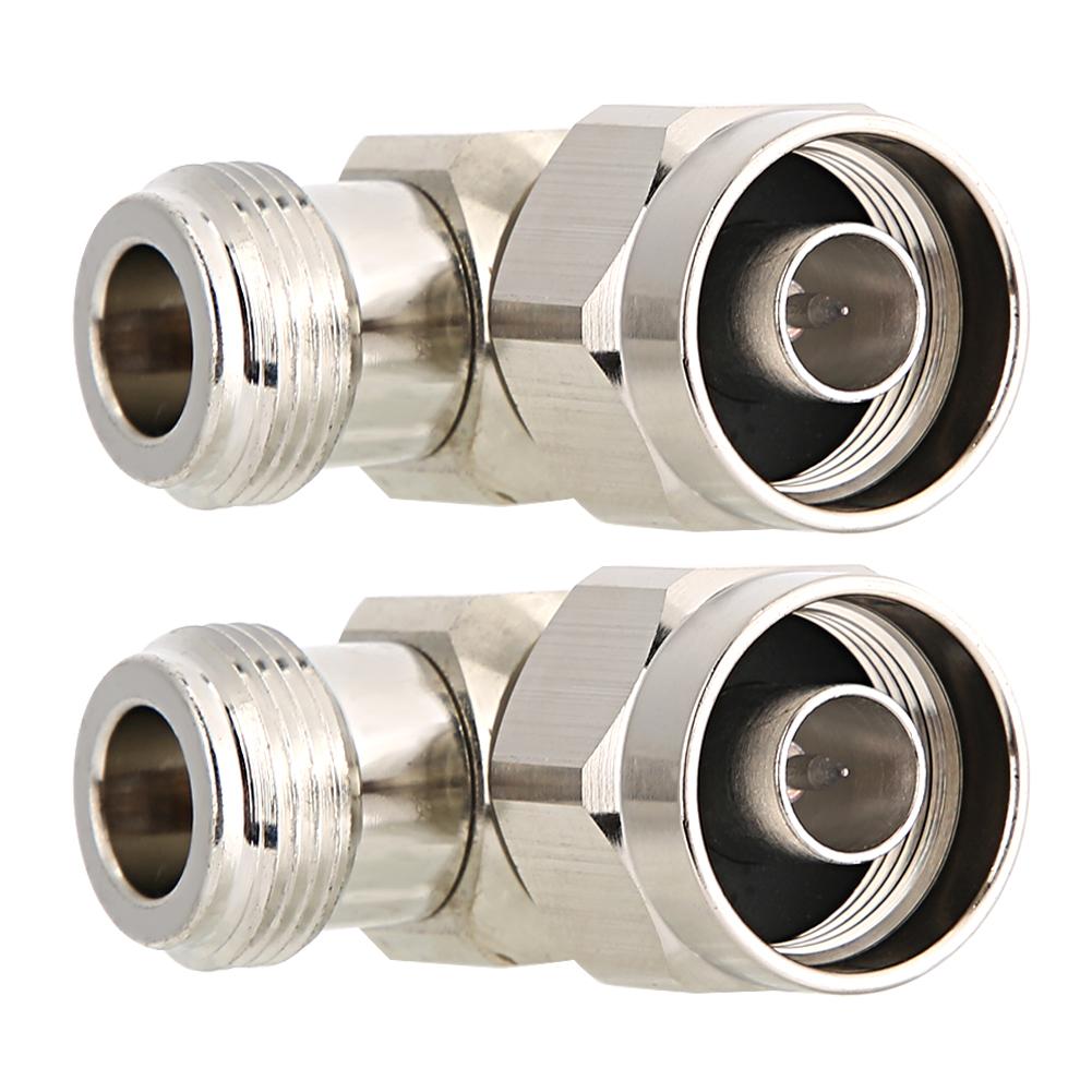 2pcs 50ohm N Male to N Female Right Angle Adapter Convertor N Connector