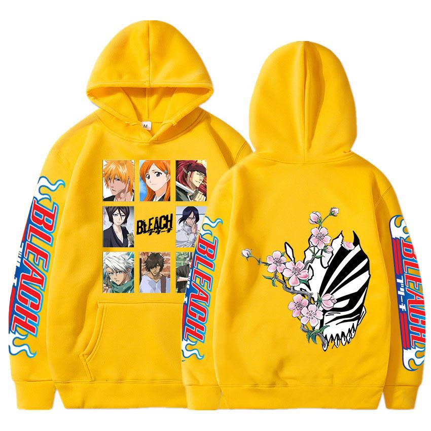 

Харадзюку Аниме BLEACH Ичиго Пуловер Мужской Женский Эстетичные Трендовые Худи Большого Размера Толстовка Харадзюку Унисекс Уличная Одежда 4XL жёлтый