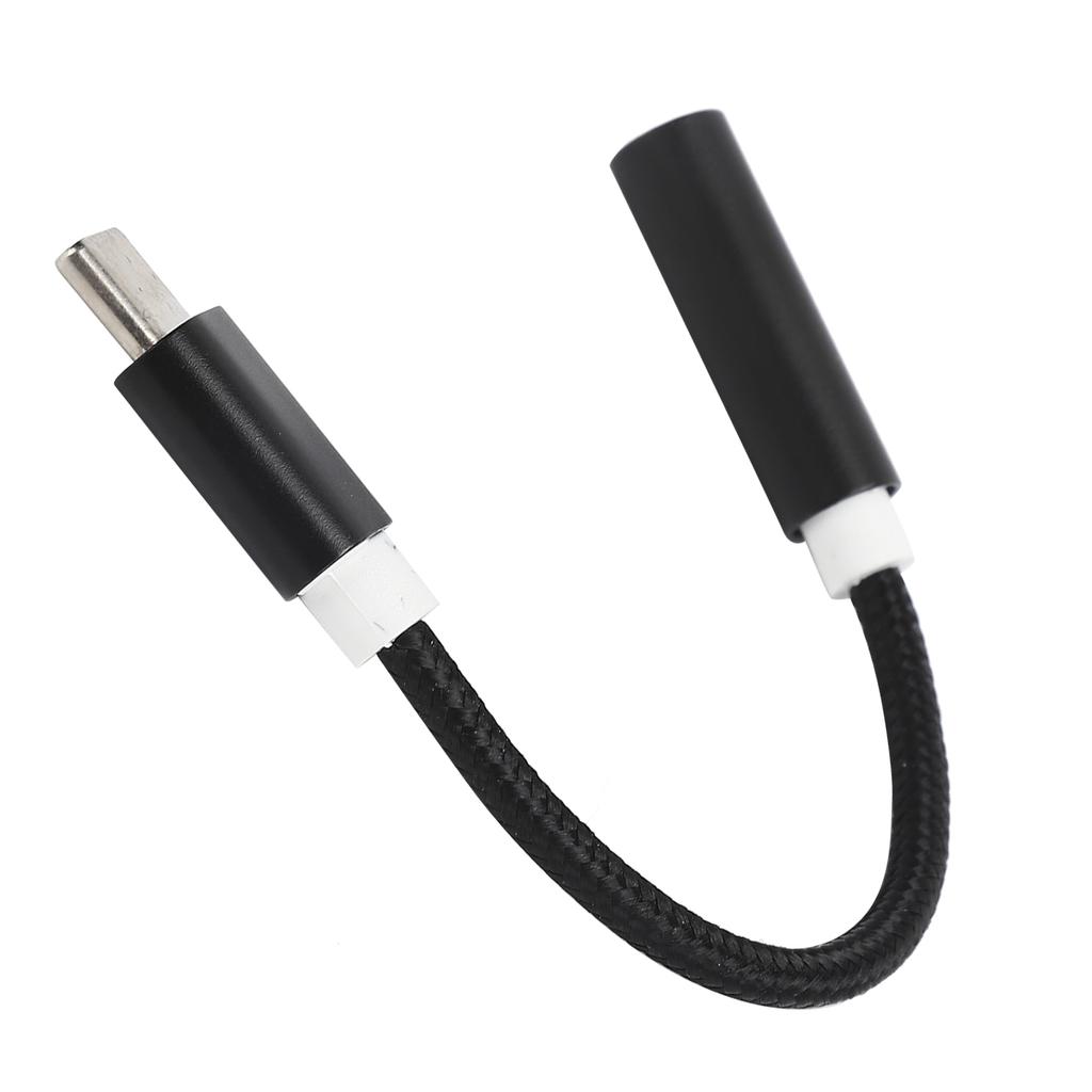 Type C To 3.5MM Aux Audio Adapter Braided Audio Headset Adapter for Letv   XiaomiBlack