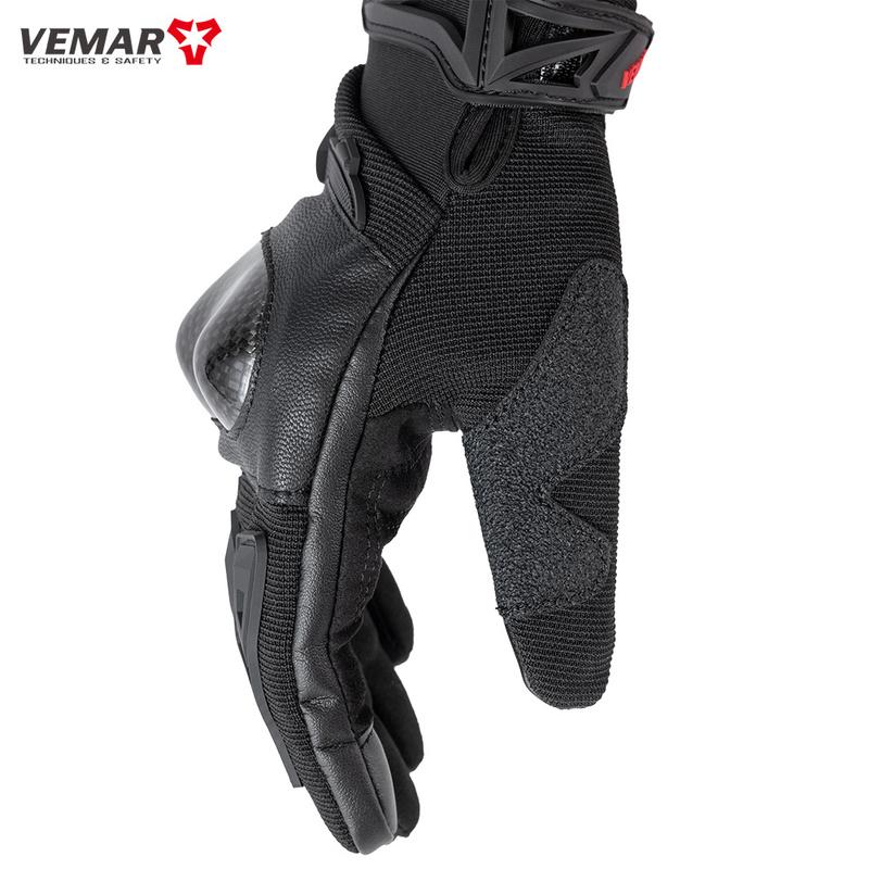 VEMAR Summer New Motorcycle Gloves Hard Knuckle Cycling MTB Racing Riding Men Women Moto Glove Carbon Fiber Protective Gear