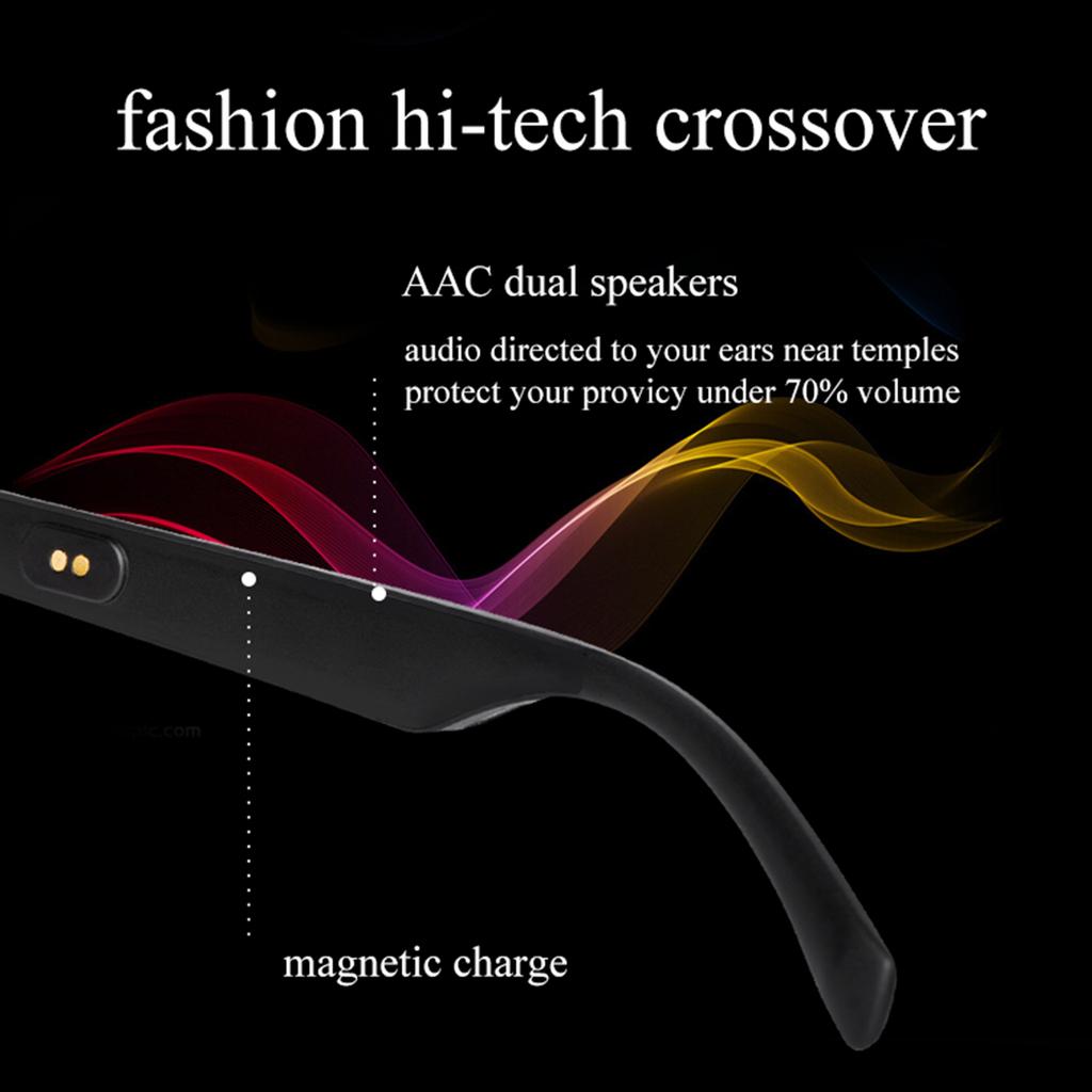 Smart   Glasses Wirelessly   Music Glasses with Blue Light Blocking Lens and Polarized Eyeglasses Lens for Men Women