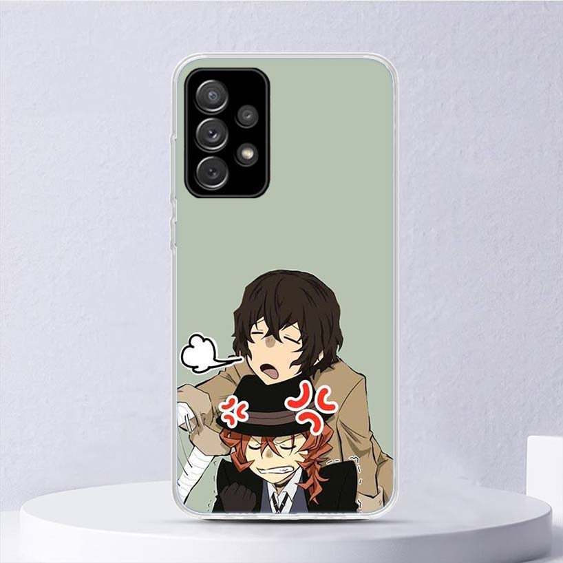 Bungo Stray Dogs Double Black Soft Case For Samsung Galaxy A15 A14 A13 A12 A55 A54 A53 A52 Phone Cover A35 A32 A33 A25 A23 A22 A