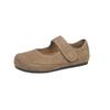 Women's Flat Shoes Round Toe Flannel Hook & Loop Shoes for Women Dress Leisure Shallow Mouth Anti-Slip Sole Zapatillas De Mujer