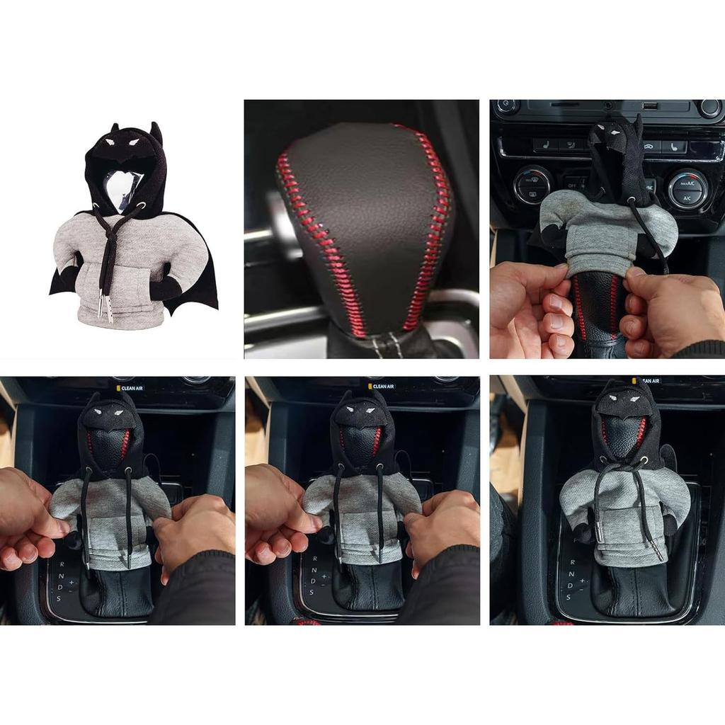 Gear Stick Hoodie Cover Batman Cool Cloak Universal Shift Knob Cover Car Decor Funny