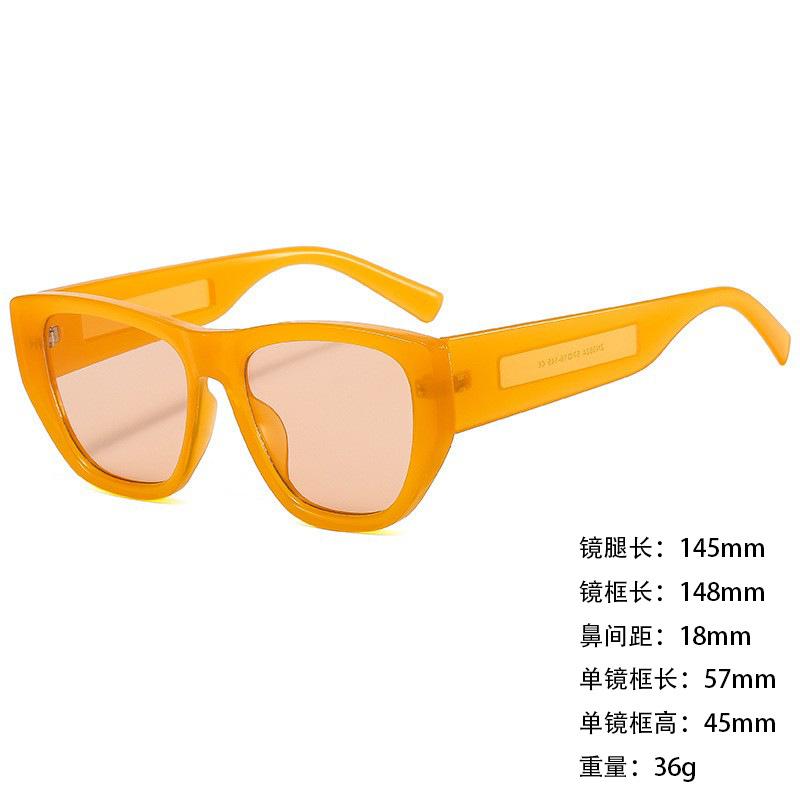 Foreign Trade Sunglasses Wide Legs Big Frame Vgo88 Men'S And Women'S Jelly Color Personalized Uv400 Sunglasses