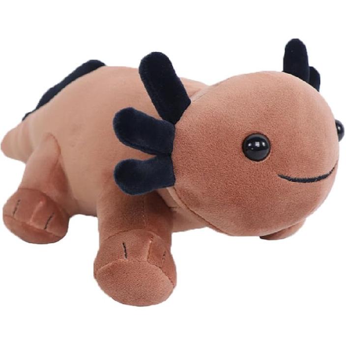 11.02 inch Plush Axolotl Stuffed Animal, Axolotl Plush Toys, Cute Stuffed Cotton Plush Pillow Kawaii Salamander Gifts for Girls & Boys, Plushies has Brown Axolotl Plush