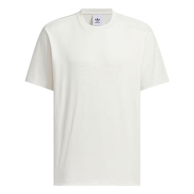 Originals Monogram Bavlna Vintage Volný Střih Kulatý Výstřih Krátký Rukáv Pánské Topy Bílá JX2628
