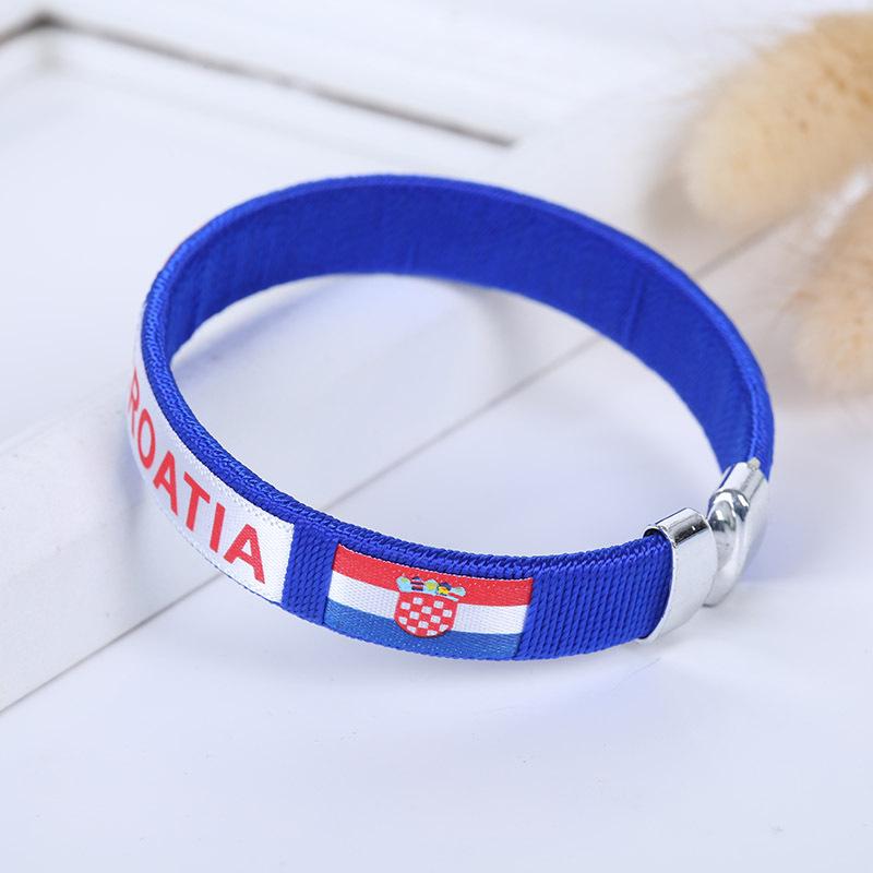 2026 World Cup Flag Bracelet Spain Sports Wristband Embroidered Bracelet Fan Supplies