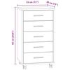 Drawer Cabinet with Casters Gray Sonoma Wood Based Material